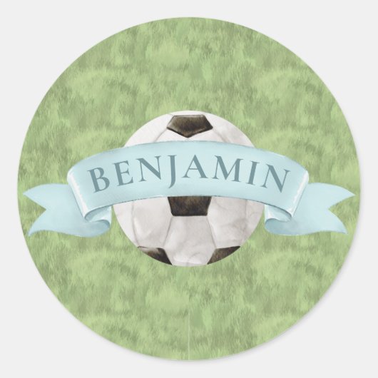 サッカークレスト ラウンドシール (正面)