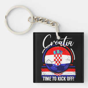 サッカークロアチア国旗、サッカーヴィンテージレトロ キーホルダー