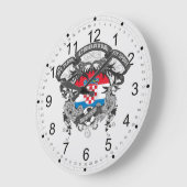 サッカークロアチア ラージ壁時計 (傾斜)