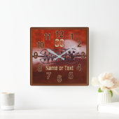 サッカークロック、フットボールベッドルームアイディア飾ズ スクエア壁時計 (ホーム)