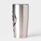 サッカークールの母パーソナライズされた生の母の日 保温保冷タンブラー (背面)