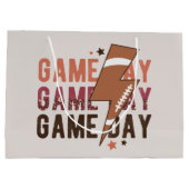 サッカークールの試合の日 ラージペーパーバッグ (裏面)