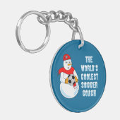 サッカークールのTシャツ監督 キーホルダー (正面左)