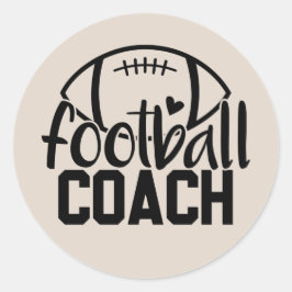 サッカークールコーチ単語アートスポーツ ラウンドシール