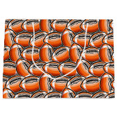 サッカークールスポーツのパターンパーティー ラージペーパーバッグ (正面)