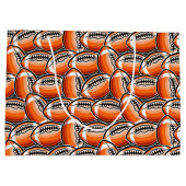 サッカークールスポーツのパターンパーティー ラージペーパーバッグ (裏面)