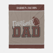 サッカークールスポーツパパの名前の追加 フリースブランケット (正面)