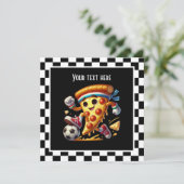 サッカークールピザパーティー 招待状 (スタンド正面)