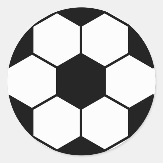 サッカークールボールのスポーツパターン ラウンドシール (正面)