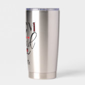 サッカークールママ分隊ハートパーソナライズされた 保温保冷タンブラー (背面)