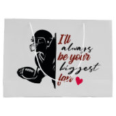 サッカークール選手の最大のファンパーティー ラージペーパーバッグ (裏面)