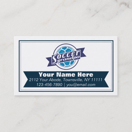 サッカーグランドパカスタマイズ可能な名刺 名刺 (正面)
