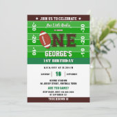 サッカーグリーンブラックワンバースデーパーティー 招待状 (スタンド正面)