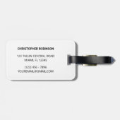 サッカーグリーンモノグラムと名前 ラゲッジタグ (裏面横)