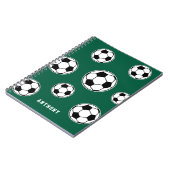 サッカーグリーン 個人名入り キッズ バックトゥスクール ノートブック (左側)