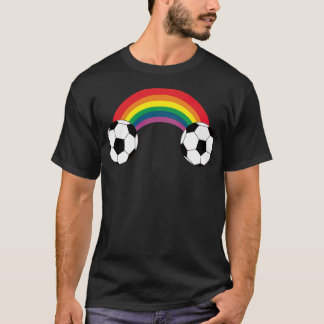 サッカーゲイレインボーボール耐性プライドサッカー Tシャツ