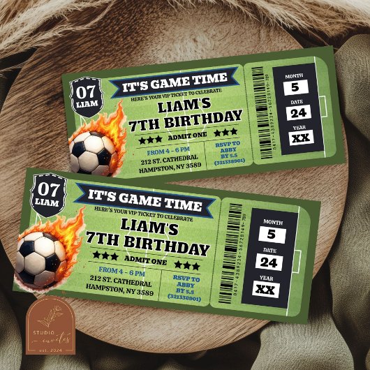 サッカーゲームの誕生日おめでとうチケット