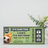 サッカーゲームの誕生日おめでとうチケット (スタンド正面)