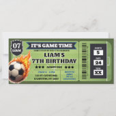 サッカーゲームの誕生日おめでとうチケット (正面)