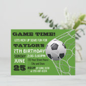 サッカーゲームの誕生日招待カード 招待状 (スタンド正面)