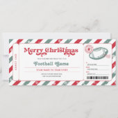 サッカーゲームサプライズクリスマスギフトチケット 招待状 (正面)