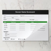 サッカーゲームスコアカード ペーパーパッド (折り畳み)