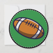 サッカーゲームスポーツ子供の誕生日パーティーラウンド 招待状 (裏面)