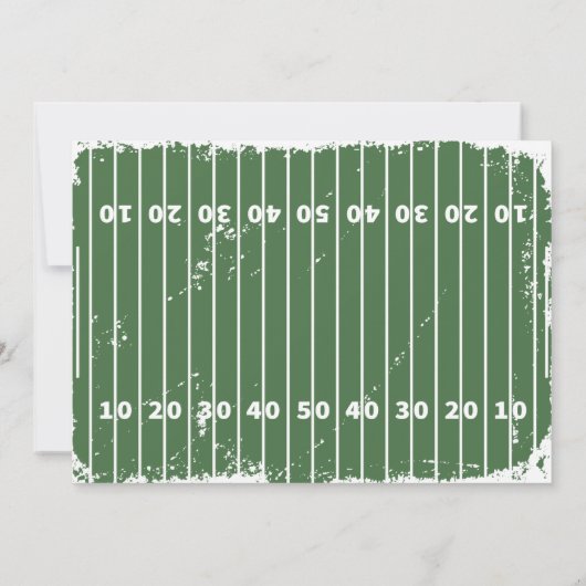 サッカーゲームタイムフォト誕生日招待状 招待状 (裏面)