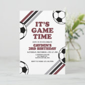 サッカーゲームタイム誕生日 招待状 (スタンド正面)