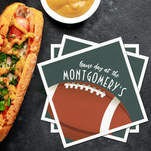 サッカーゲームデイダークグリーン スタンダードカクテルナプキン