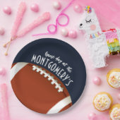 サッカーゲームデイネイビーブルー ペーパープレート (パーティー)