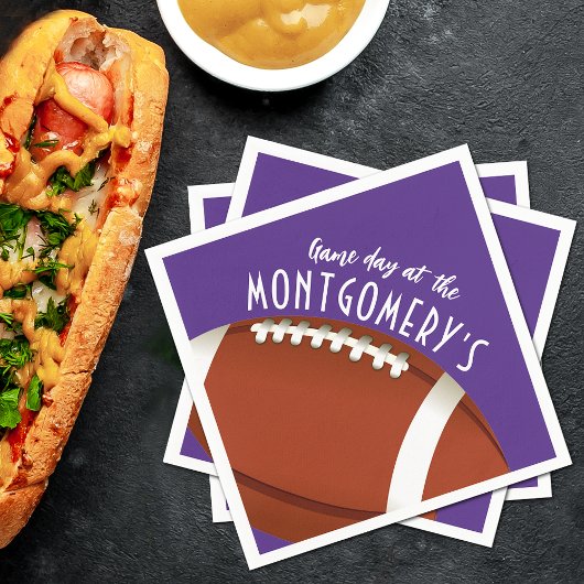 サッカーゲームデイパープル スタンダードカクテルナプキン