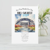 サッカーゲームデイビッグゲームパーティー 招待状 (スタンド正面)