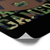 サッカーゲームデー迷彩柄国旗Patriotic Usa ポスター (角)