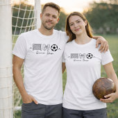 サッカーゲームデー ミニマルなリボン Tシャツ