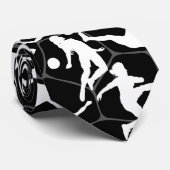 サッカーゲームパターン.bブラックBG ネクタイ (ロール)