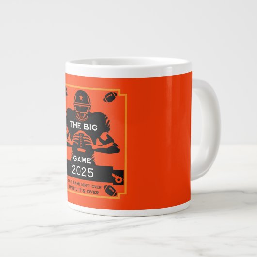 サッカーゲームファンテレビ時計パーティー ジャンボコーヒーマグカップ (正面右)