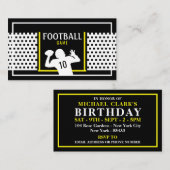 サッカーゲーム子供の誕生日パーティーチケット エンクロージャーカード (正面/裏面)