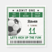 サッカーゲーム子供の誕生日 スタンダードランチョンナプキン (正面)