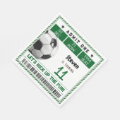 サッカーゲーム子供の誕生日 スタンダードランチョンナプキン (角)