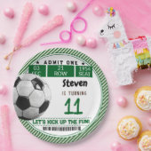 サッカーゲーム子供の誕生日 ペーパープレート (パーティー)
