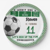 サッカーゲーム子供の誕生日 ペーパープレート (正面)