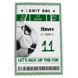 サッカーゲーム子供の誕生日 ミディアムペーパーバッグ