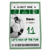 サッカーゲーム子供の誕生日 ミディアムペーパーバッグ (裏面)
