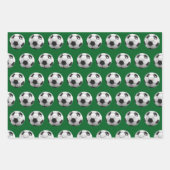 サッカーゲーム子供の誕生日 ラッピングペーパーシート (正面3)