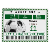 サッカーゲーム子供の誕生日 ラージペーパーバッグ (裏面)