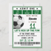 サッカーゲーム子供の誕生日 招待状 (正面)