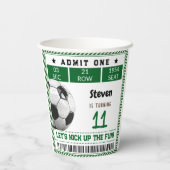 サッカーゲーム子供の誕生日 紙コップ (裏面)