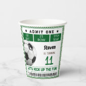 サッカーゲーム子供の誕生日 紙コップ (正面)