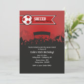 サッカーゲーム招待状 招待状 (スタンド正面)